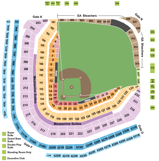 Chicago Cubs Wrigley Seating Chart